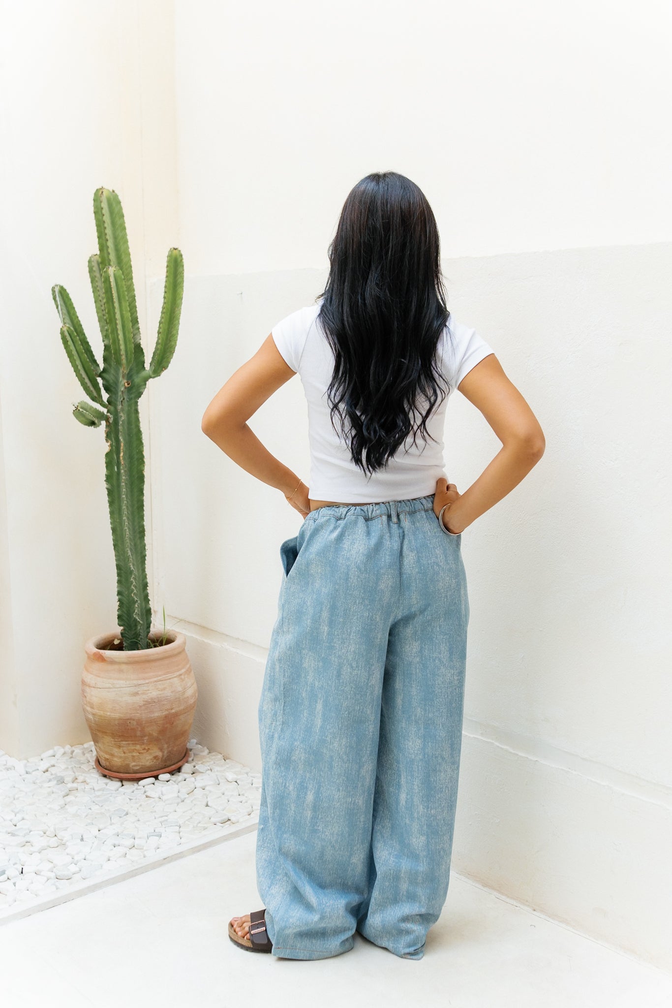 Light Faded Denim Joggers