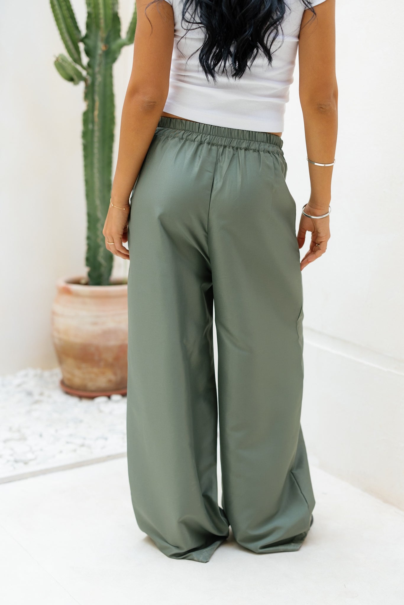 Darted Pants - Olive