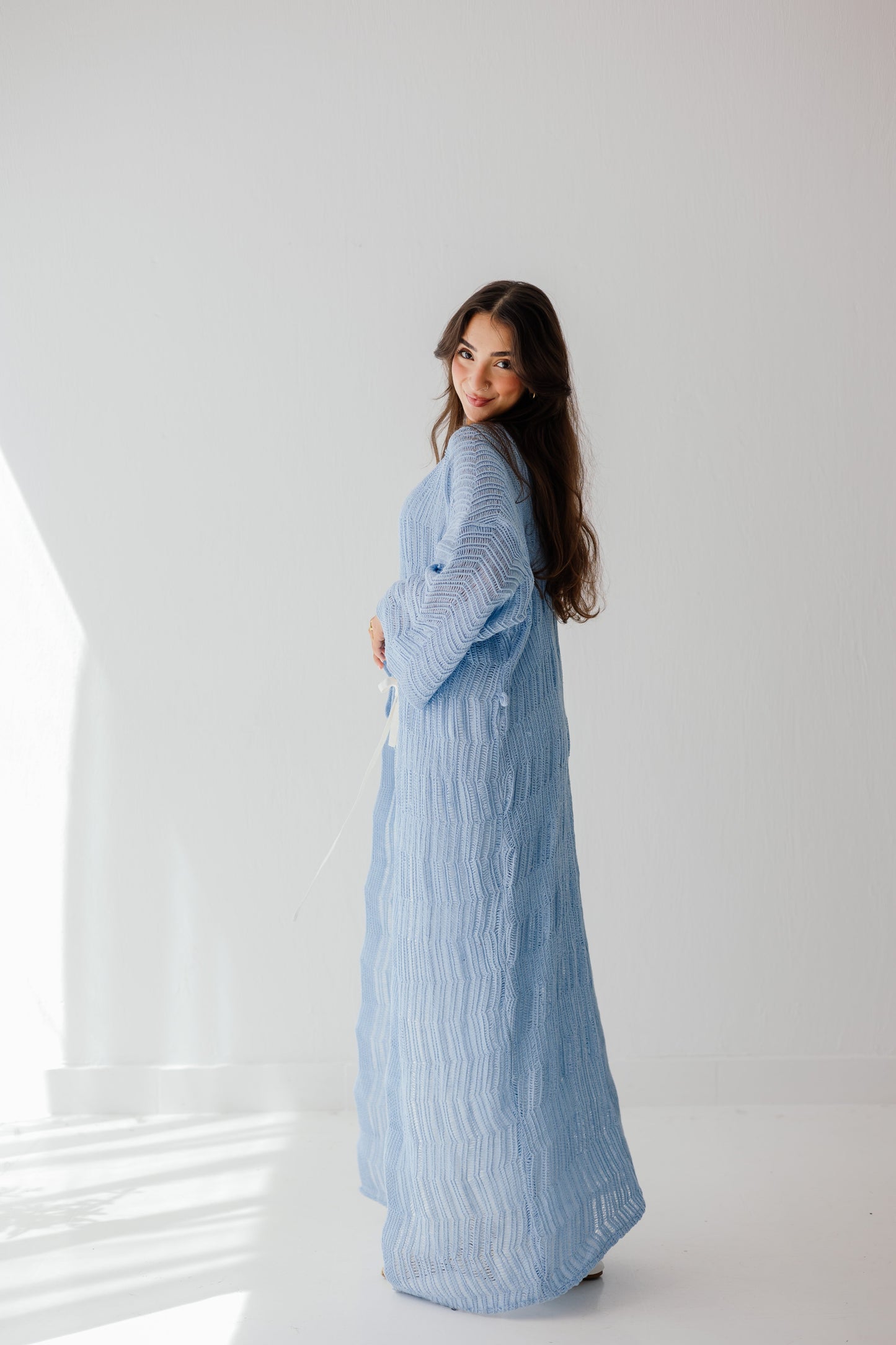 KnotWave Cardigan in Baby blue
