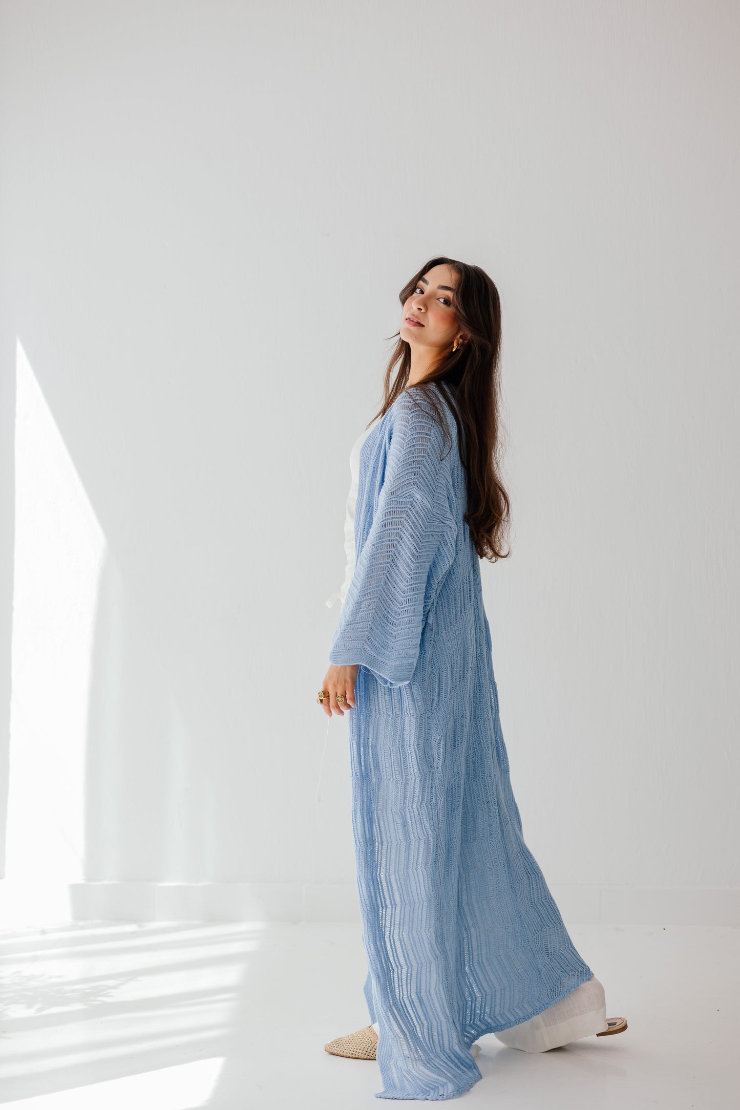KnotWave Cardigan in Baby blue