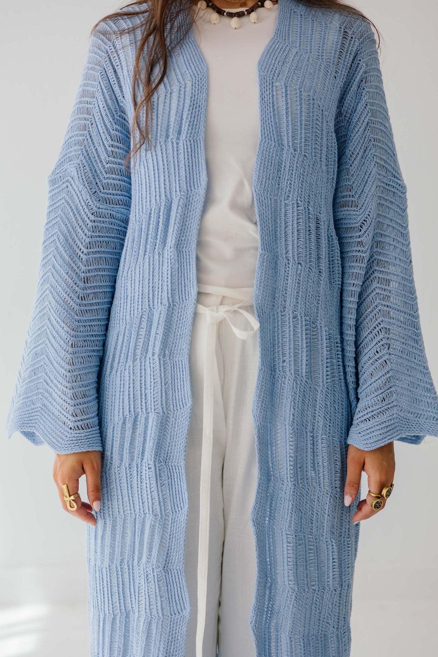 KnotWave Cardigan in Baby blue