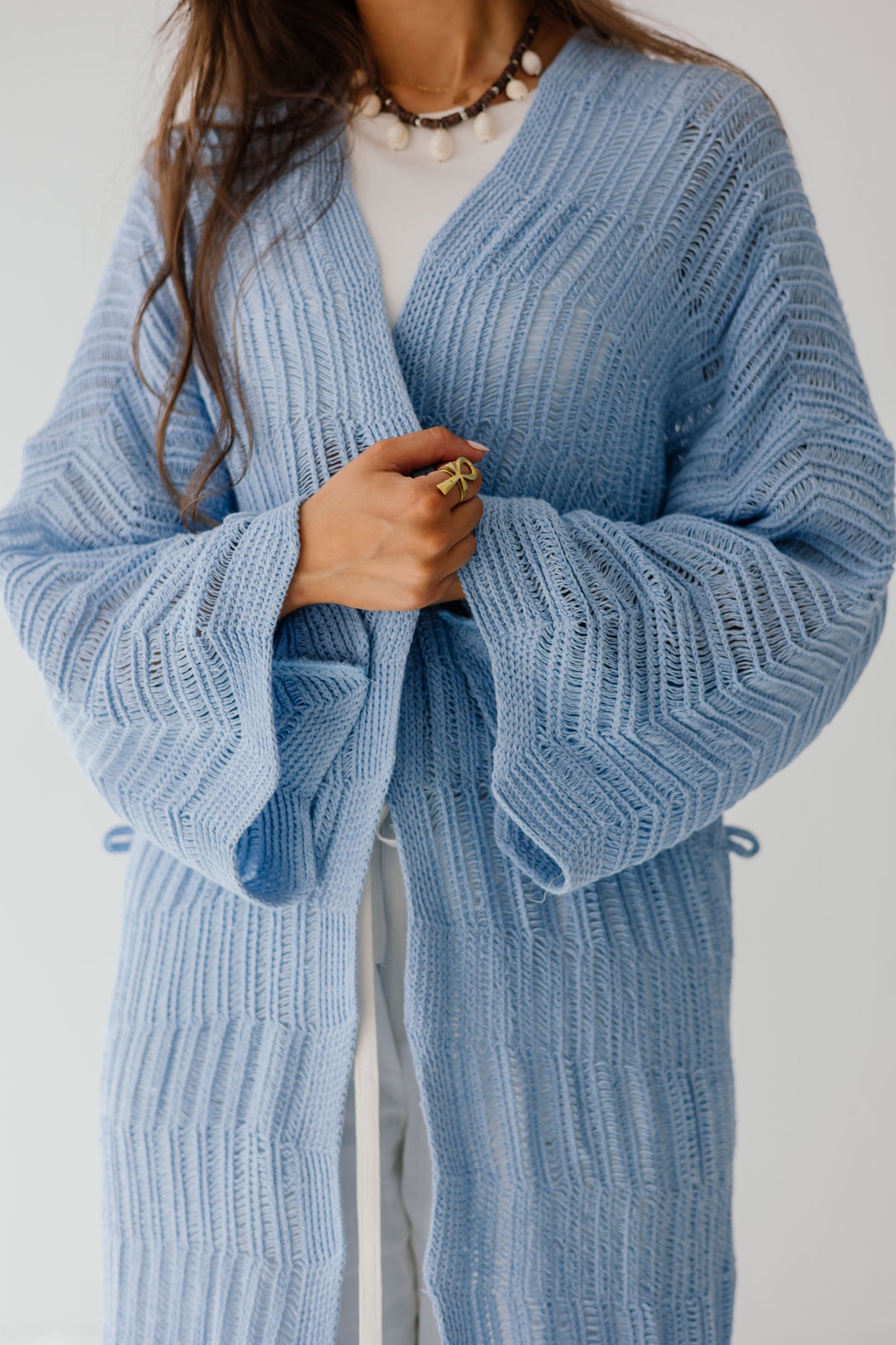 KnotWave Cardigan in Baby blue