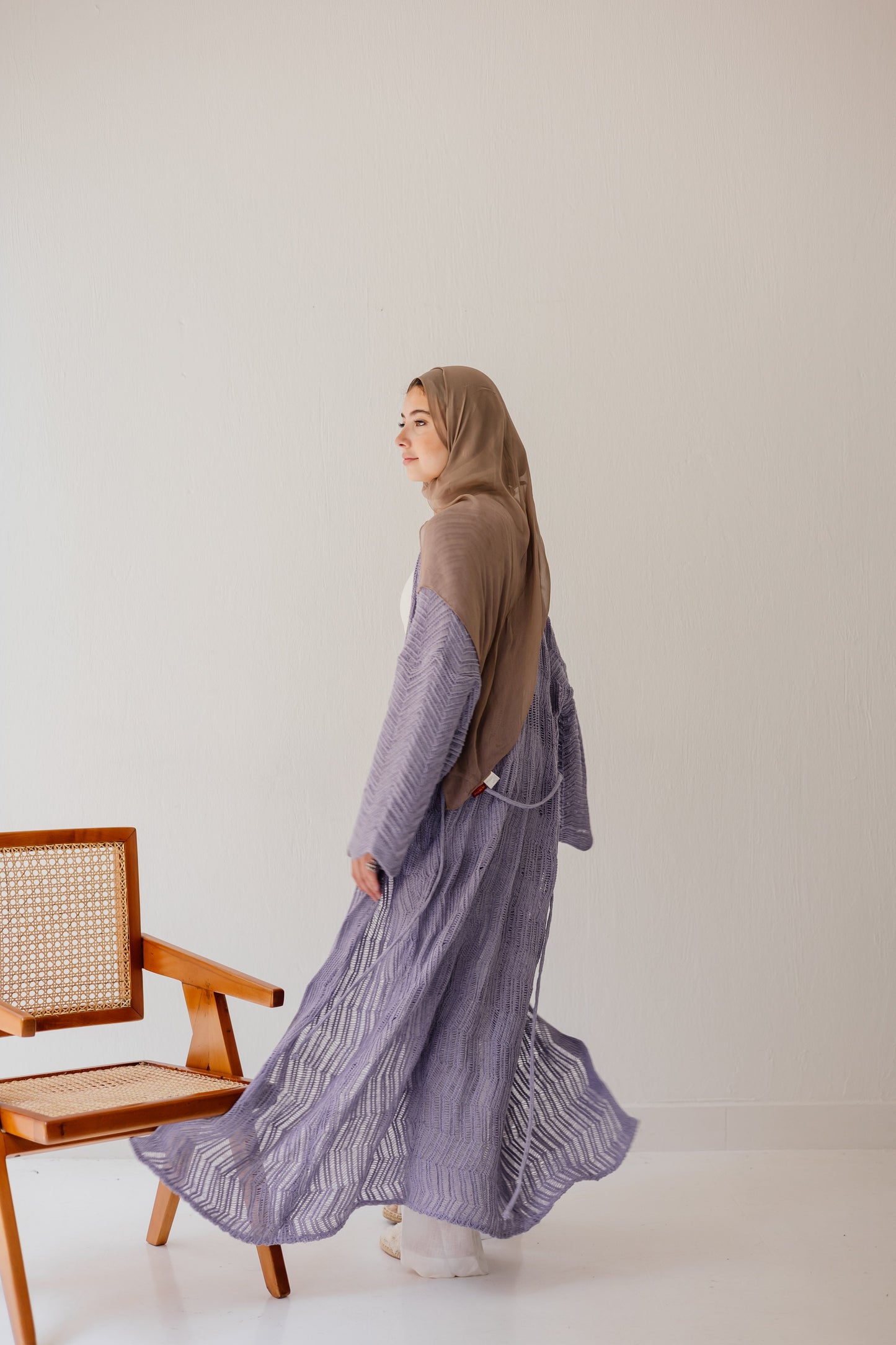 KnotWave Cardigan in Lavender