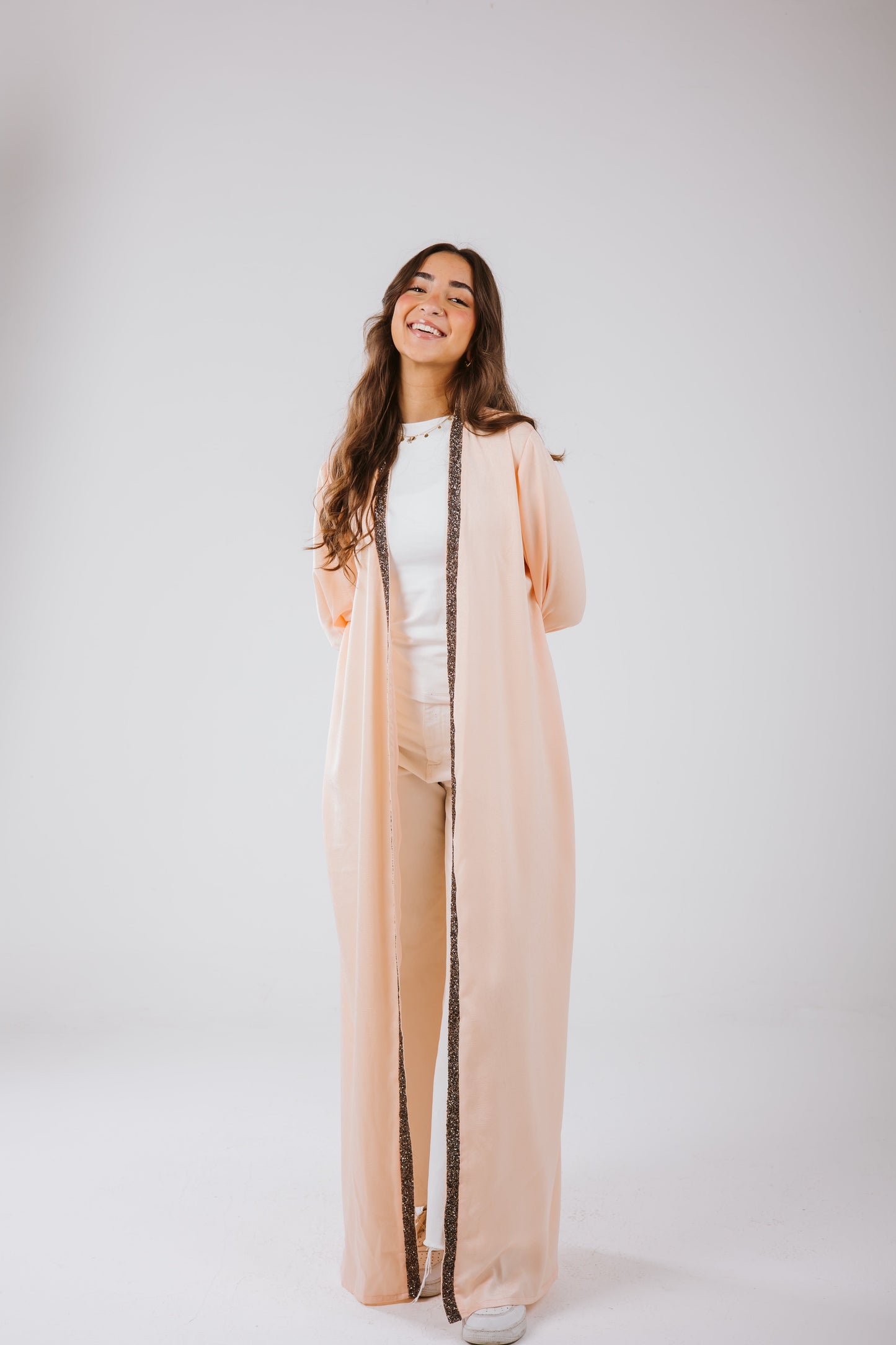 Layal Kaftan in Peach