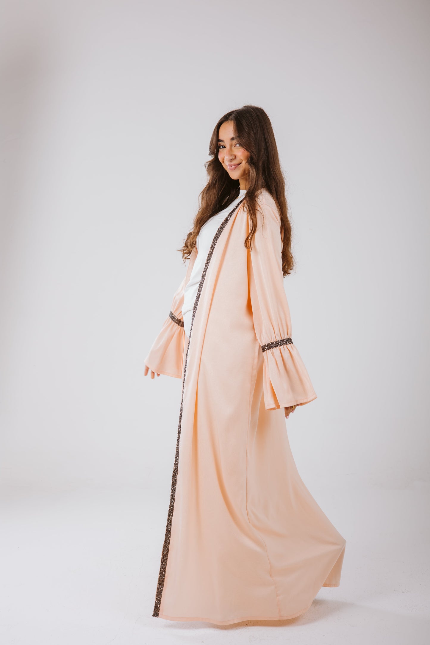 Layal Kaftan in Peach