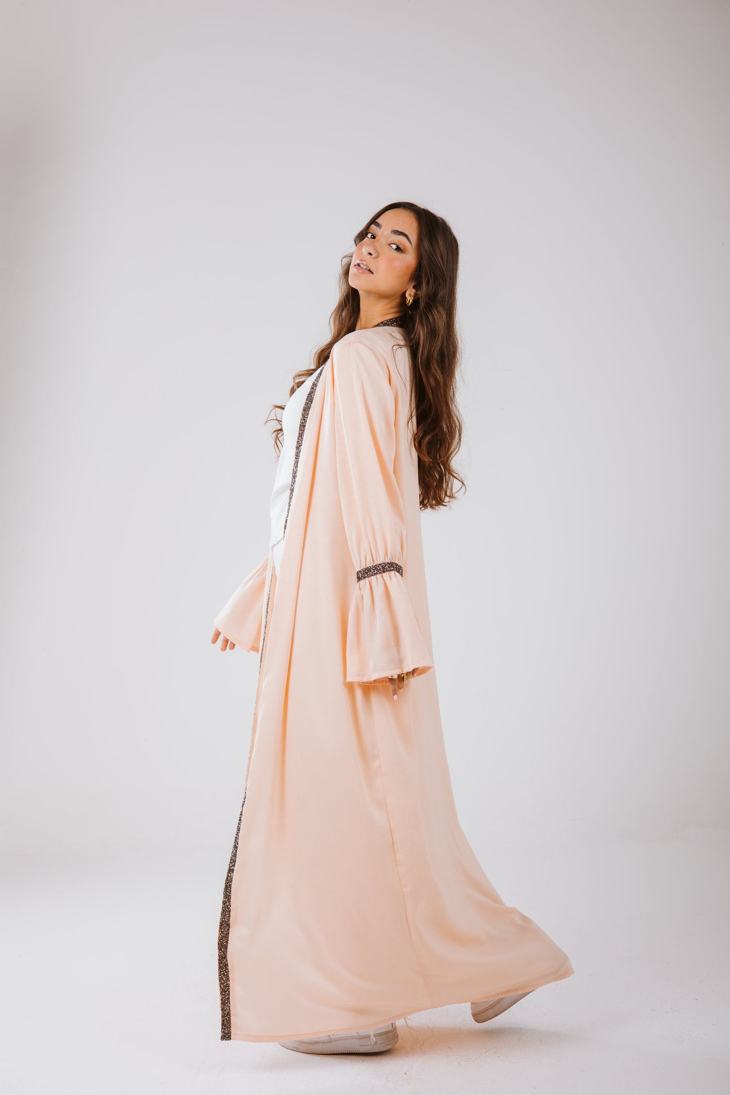 Layal Kaftan in Peach
