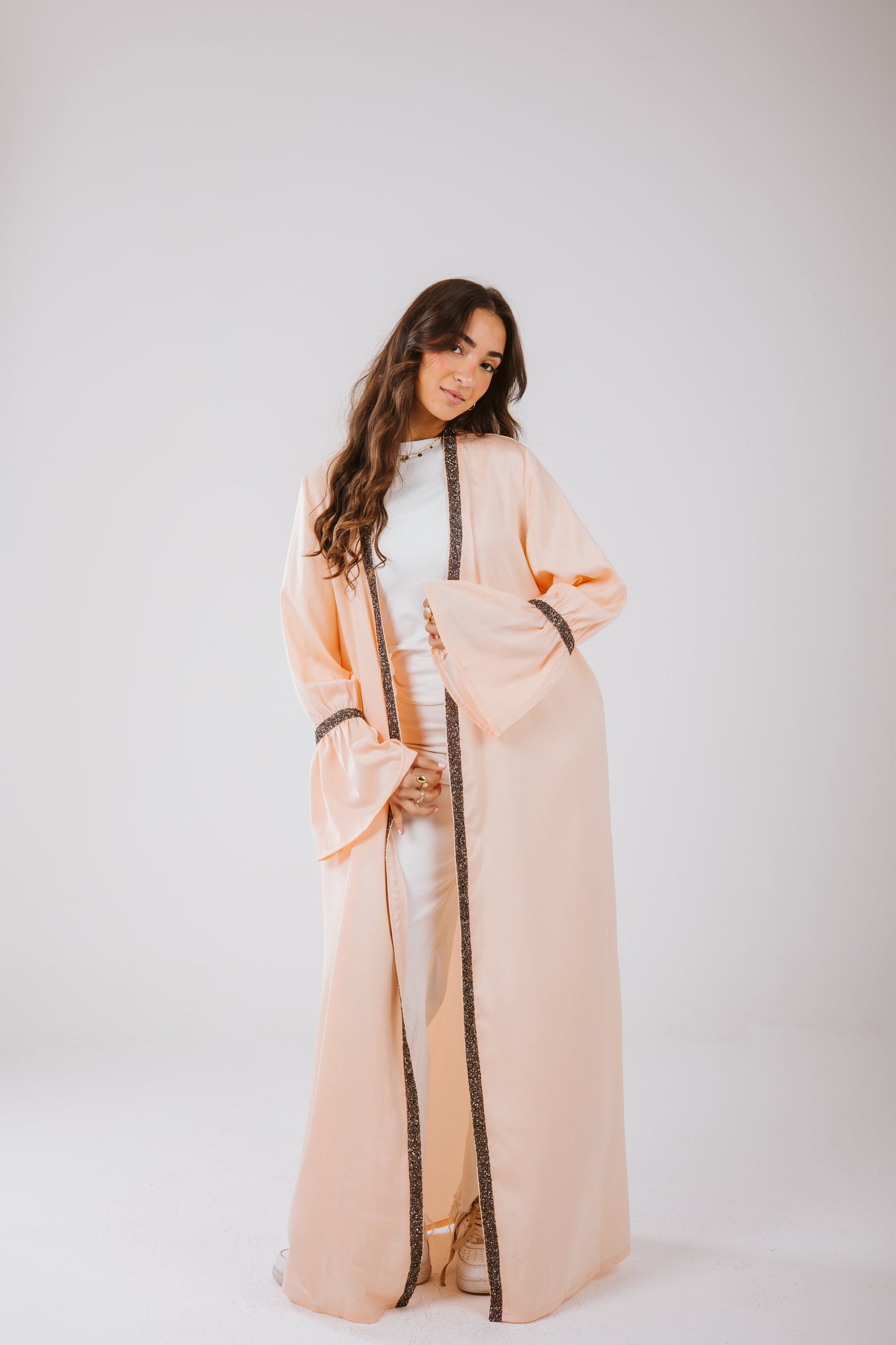Layal Kaftan in Peach