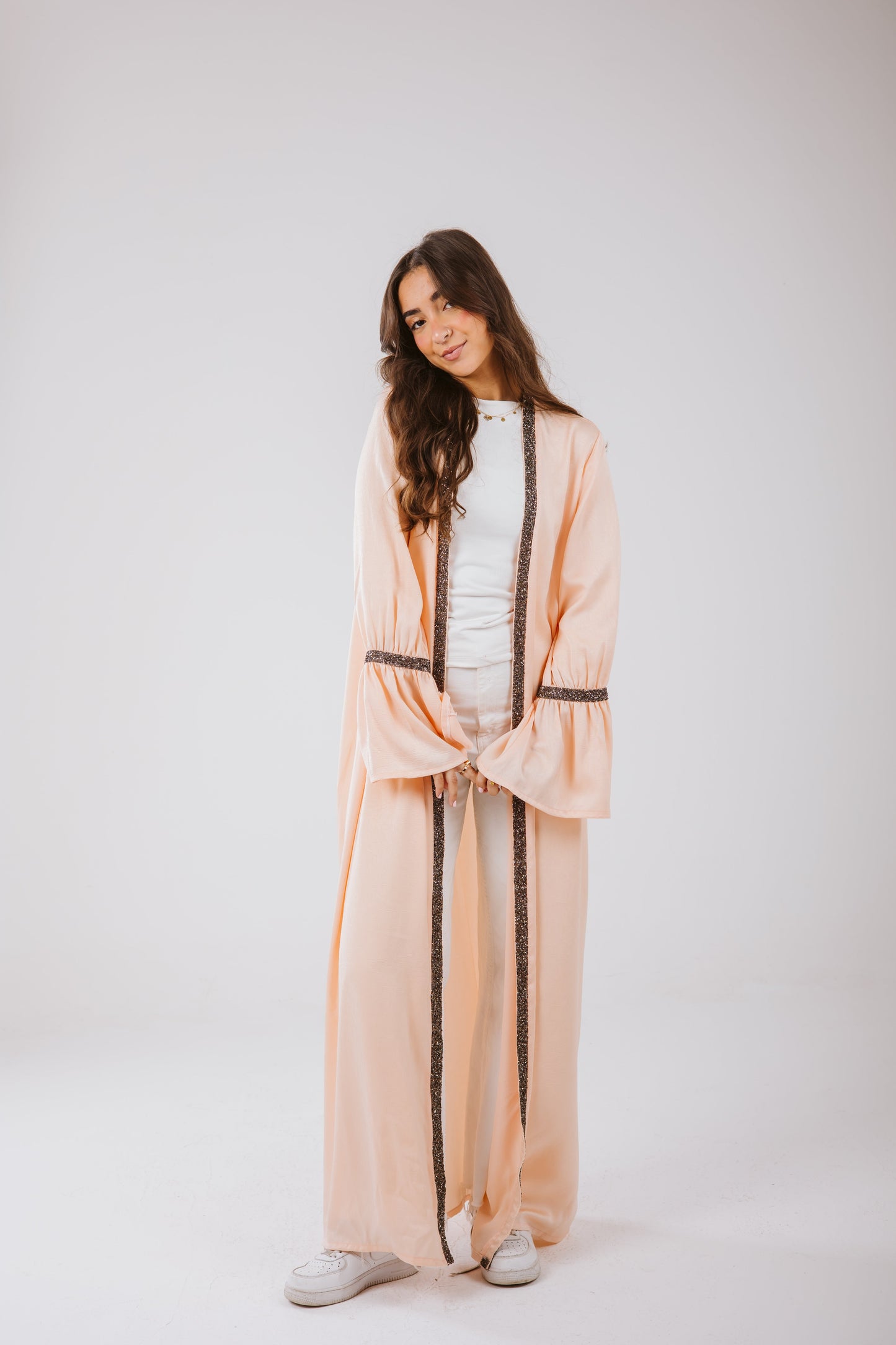 Layal Kaftan in Peach