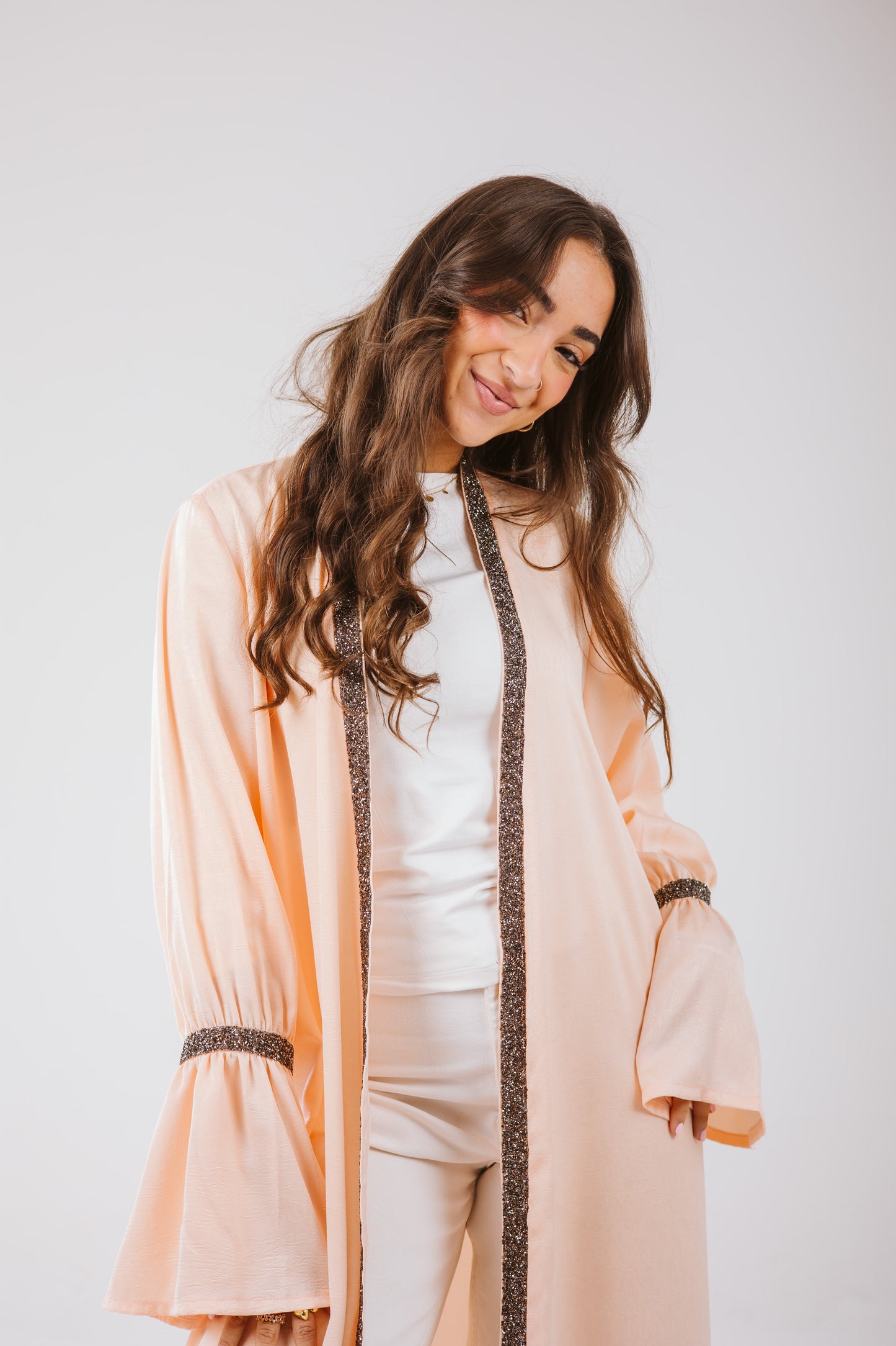 Layal Kaftan in Peach
