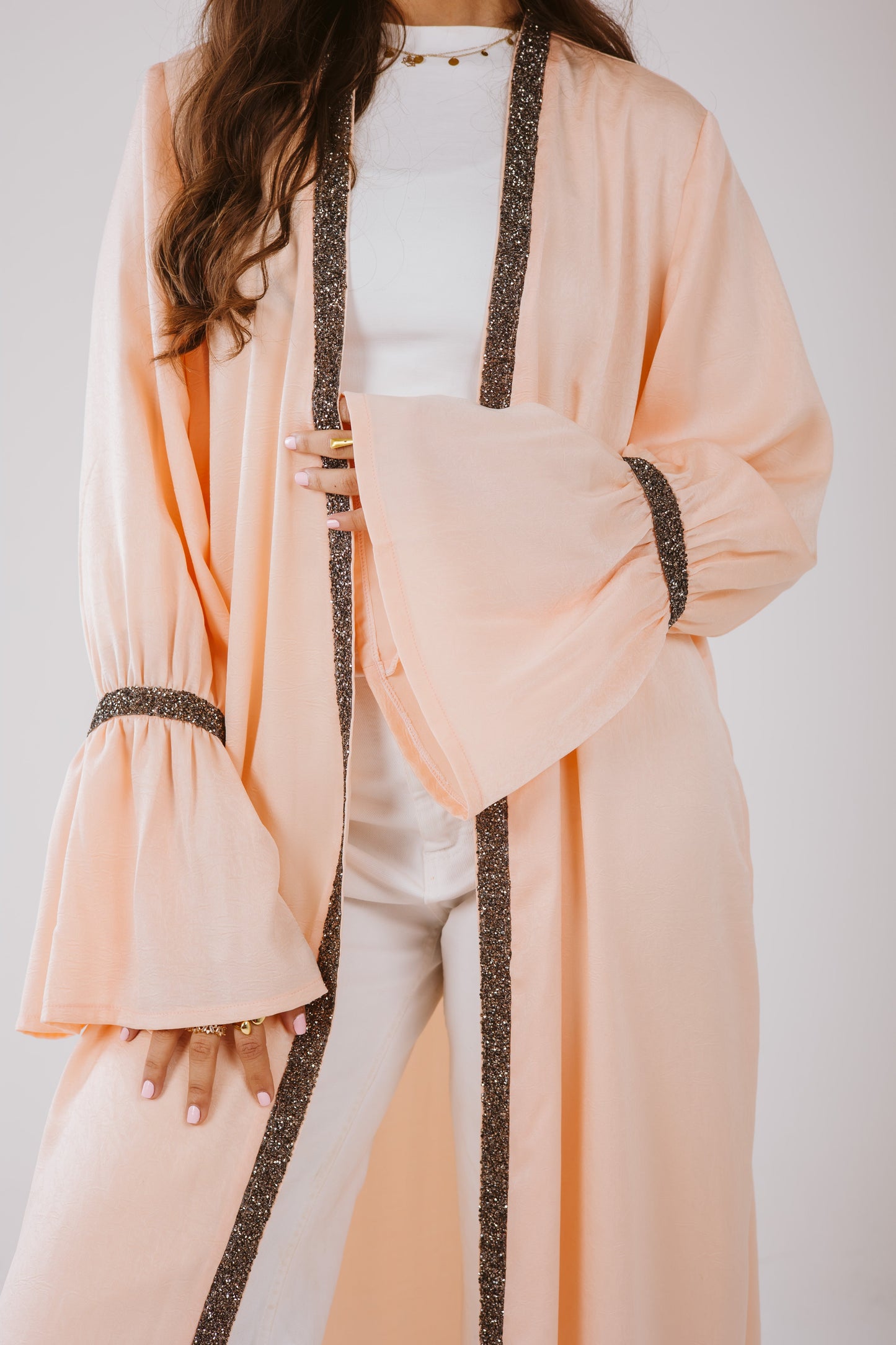 Layal Kaftan in Peach