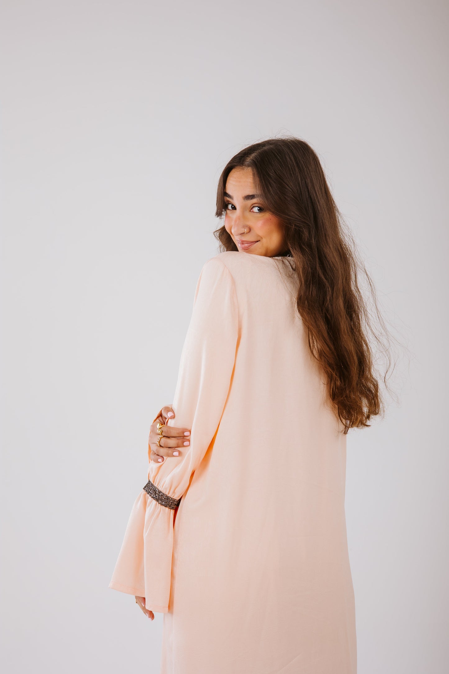 Layal Kaftan in Peach