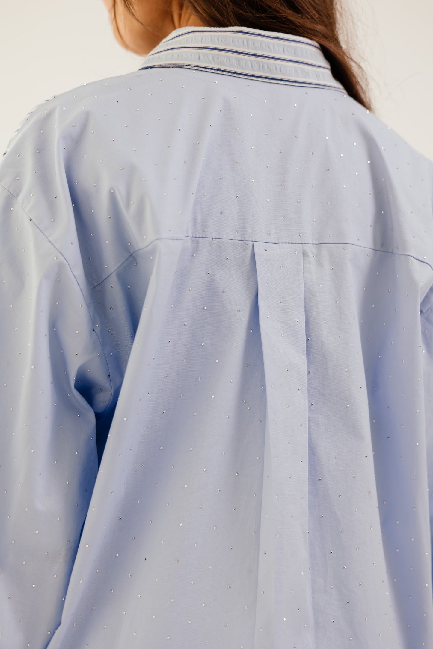 Stripe and Stud Shirt in blue