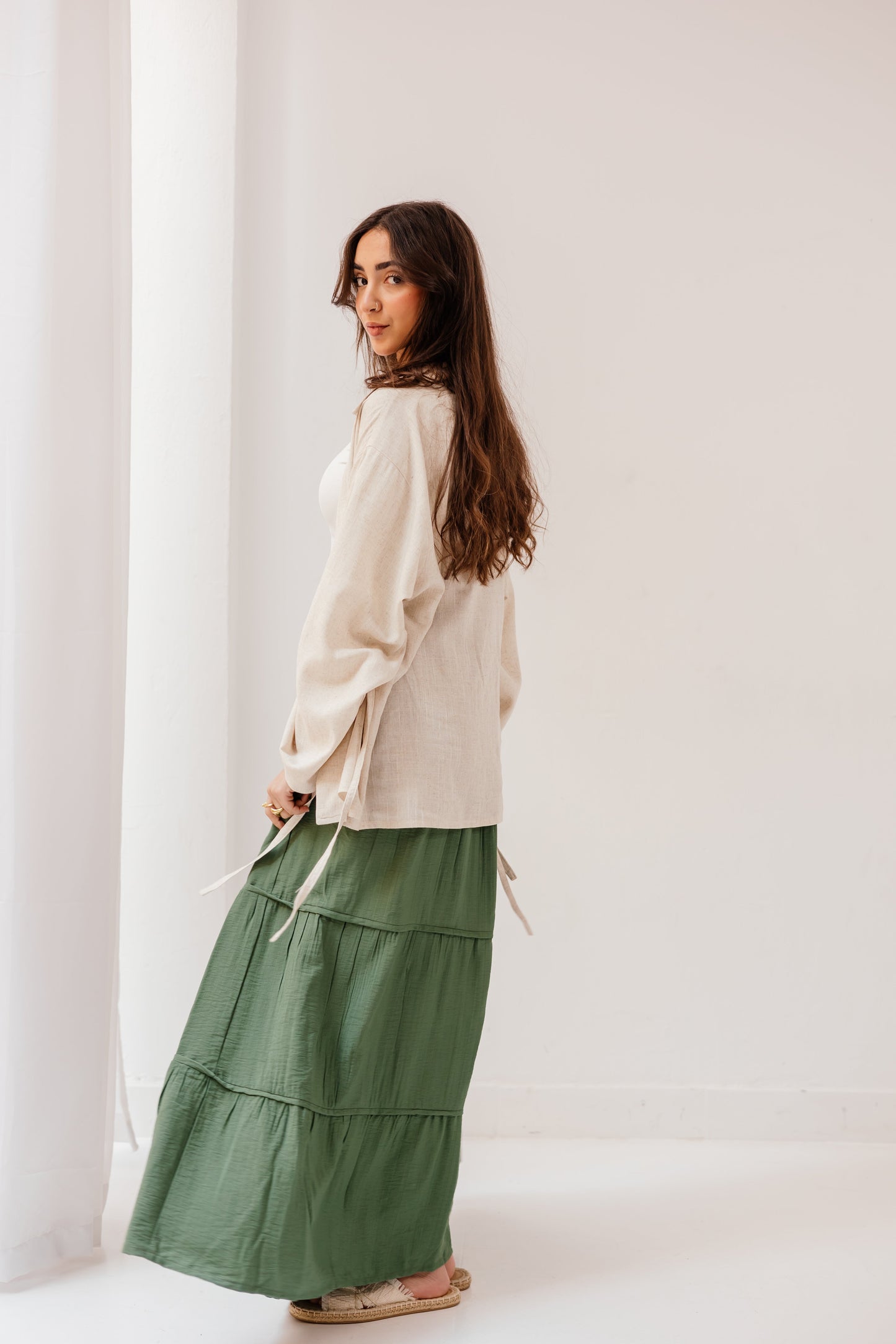 Alma Skirt in Forest green
