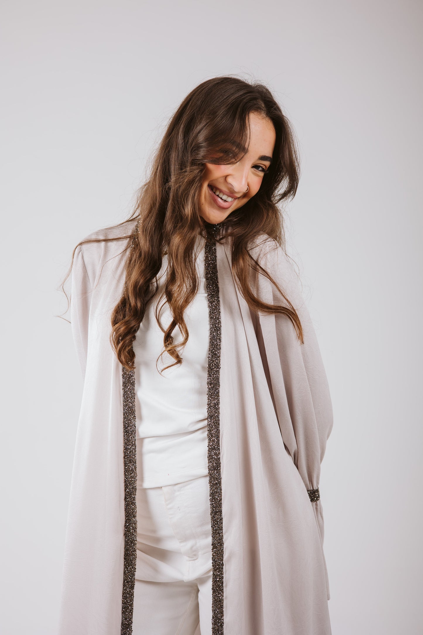 Layal Kaftan in Gray