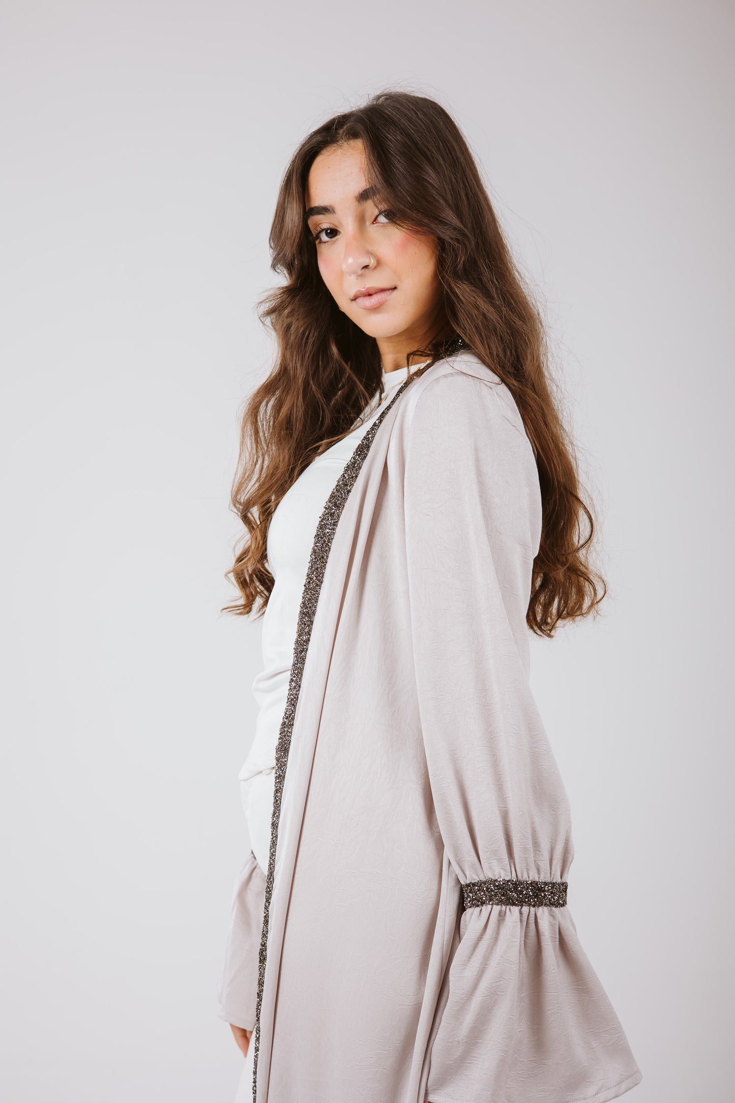 Layal Kaftan in Gray