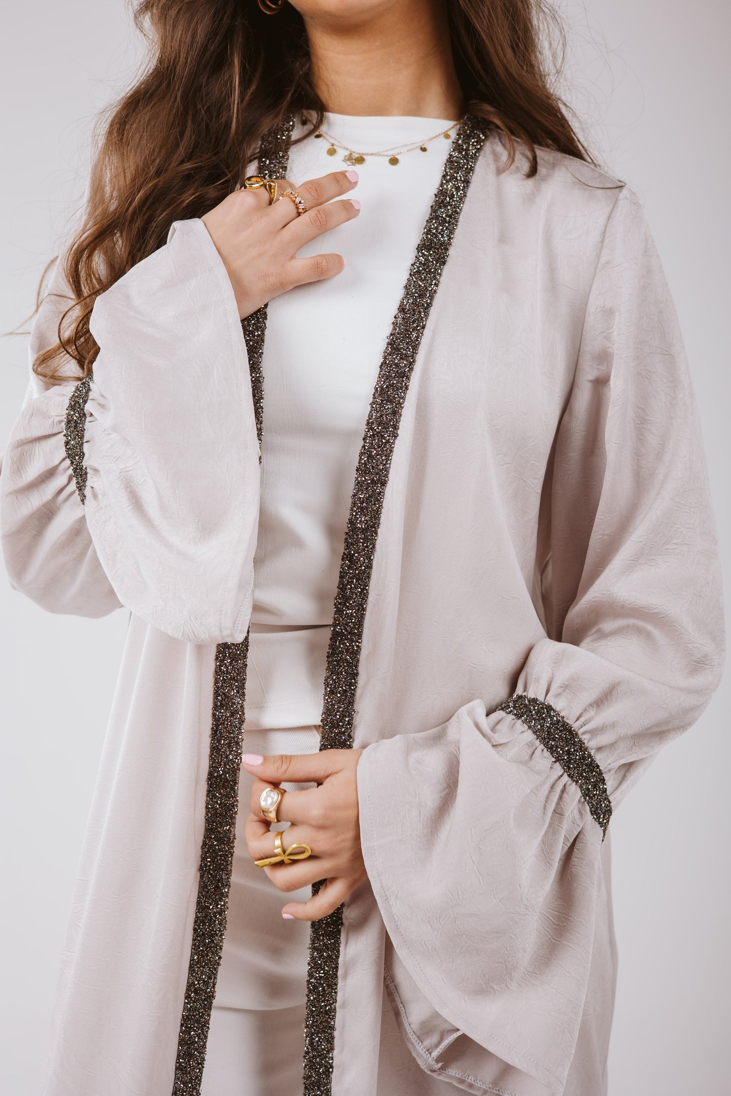 Layal Kaftan in Gray