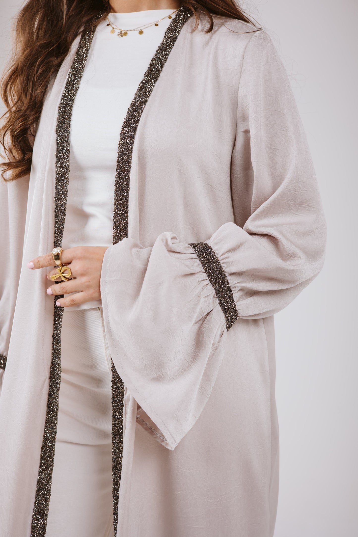 Layal Kaftan in Gray
