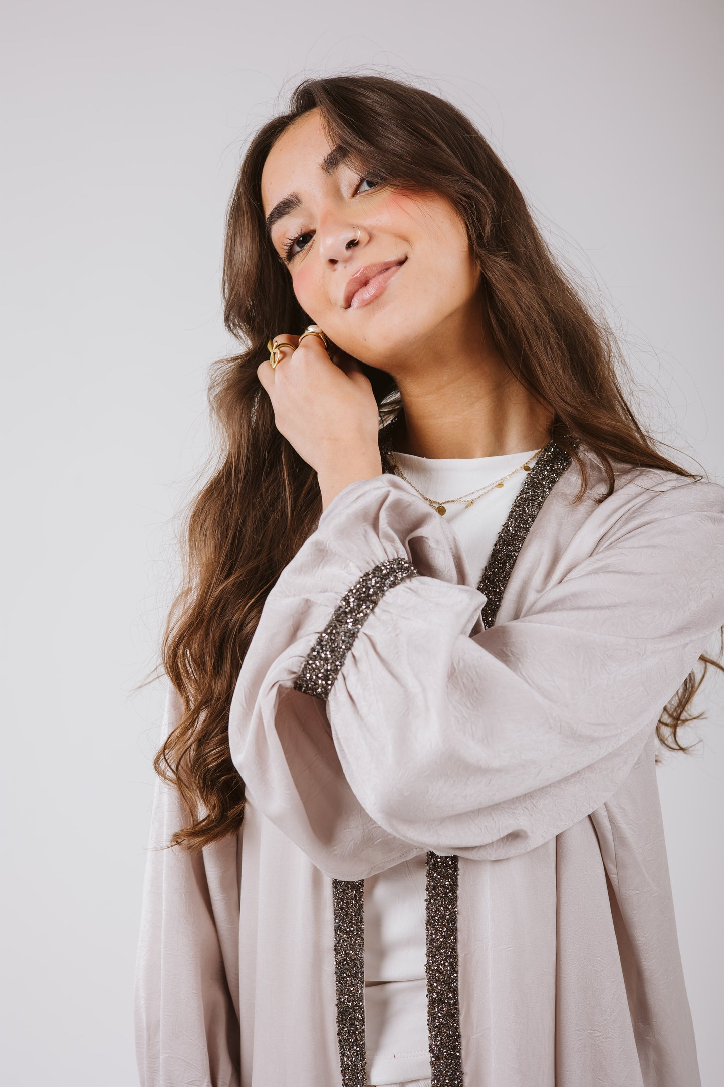 Layal Kaftan in Gray