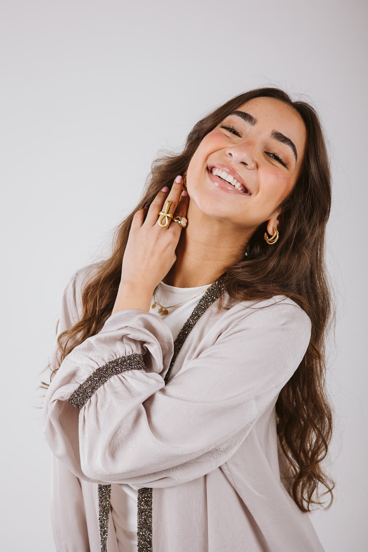 Layal Kaftan in Gray