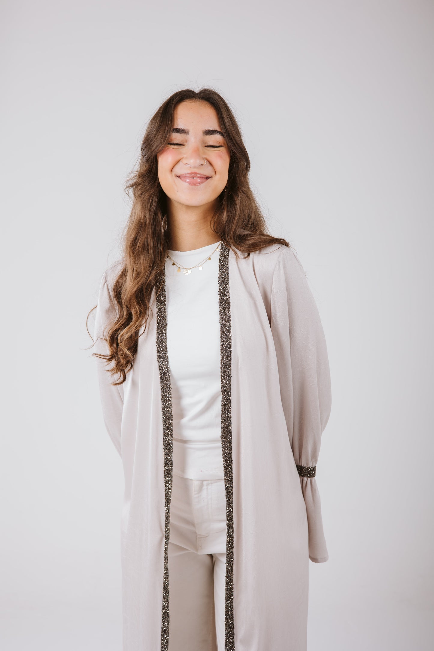 Layal Kaftan in Gray