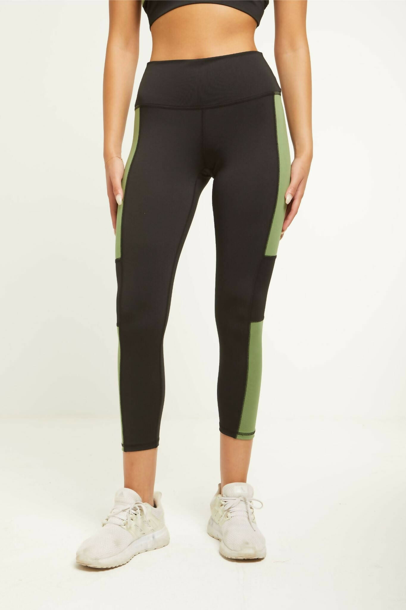Khaki Side Pannel Legging