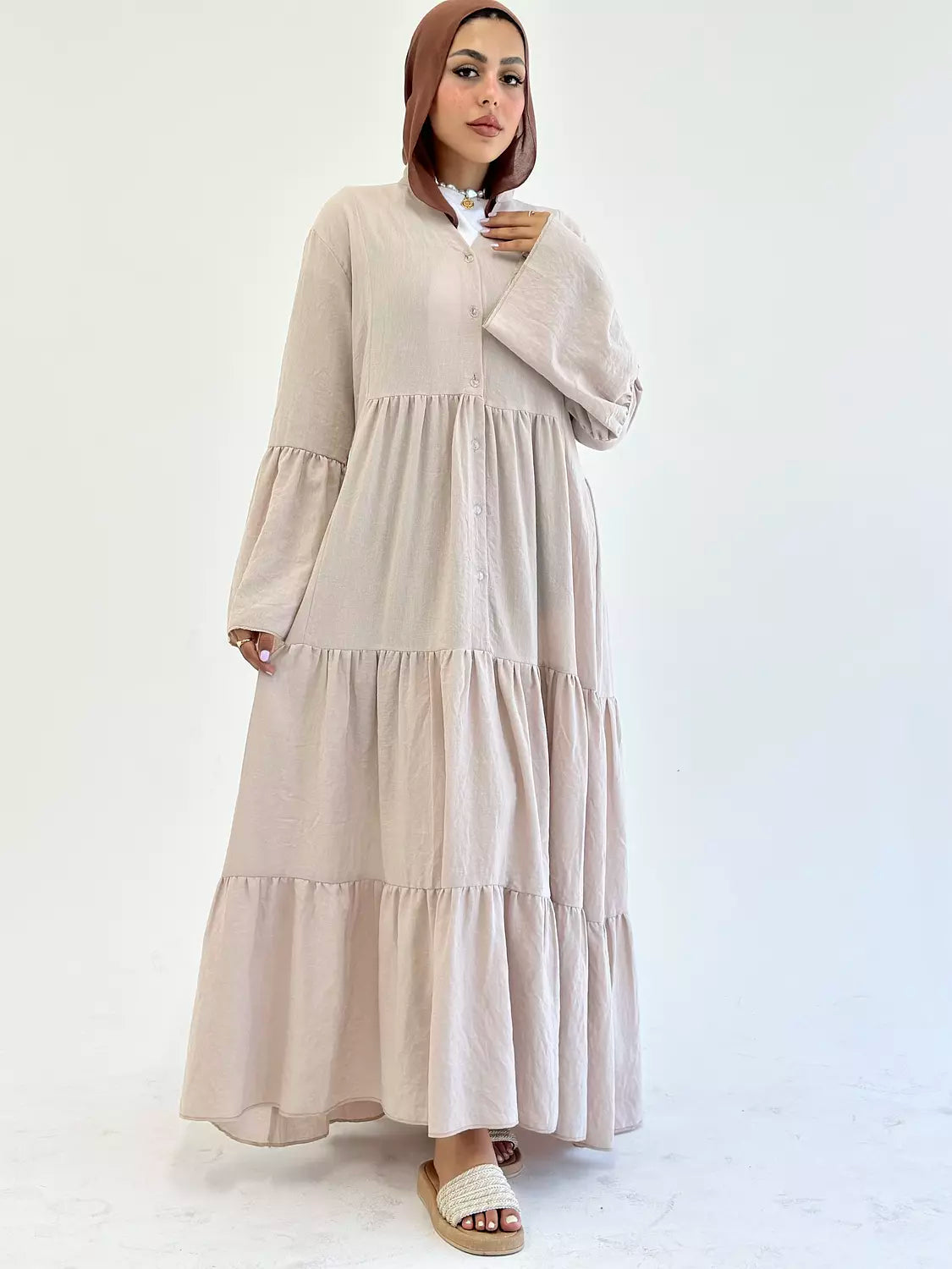SERENITY DRESS IN BEIGE