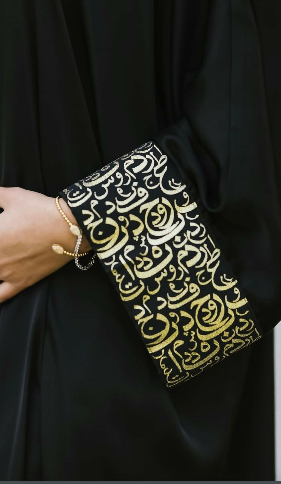 Black Satin Kaftan