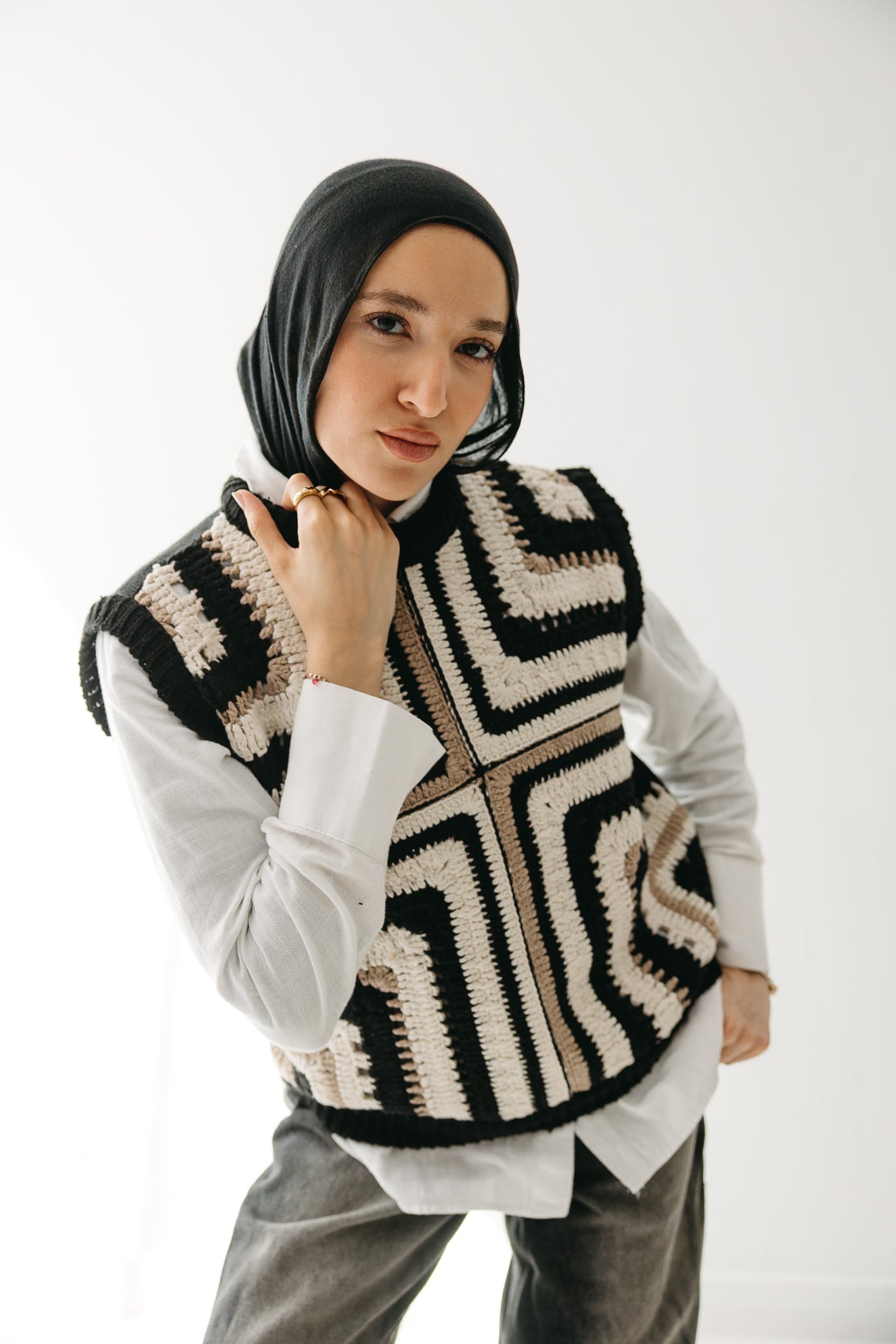 The Artisan Vest in Black