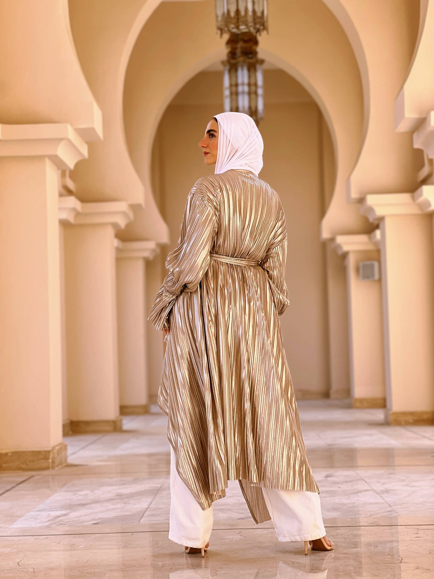 Asymmetrical Pleated Cardigan