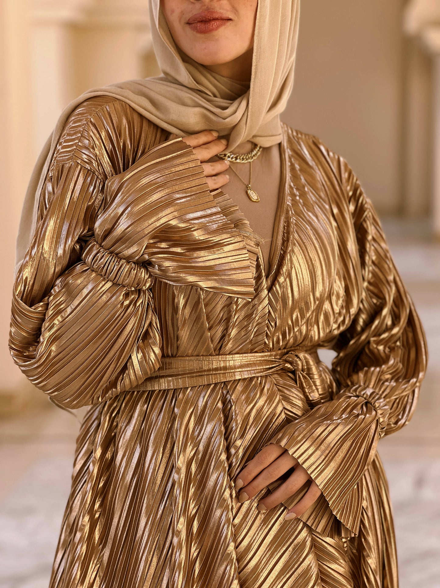 Asymmetrical Pleated Cardigan