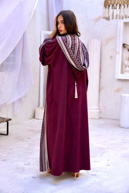 Helal Burgundy Kaftan