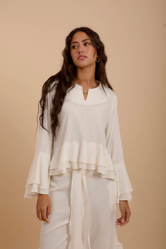 Off-White Boho Long sleeve Top