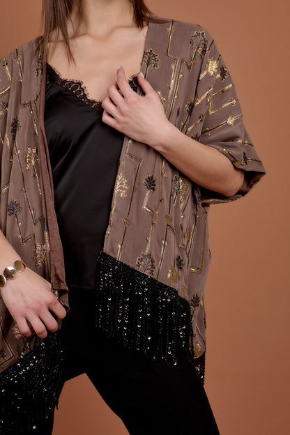 Sequins & Fringes Kimono