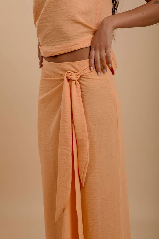 Orange Wrap skirt