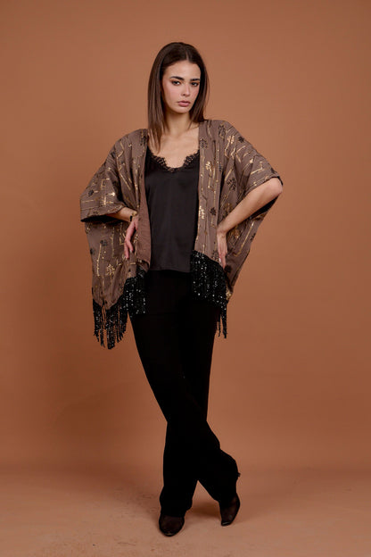 Sequins & Fringes Kimono