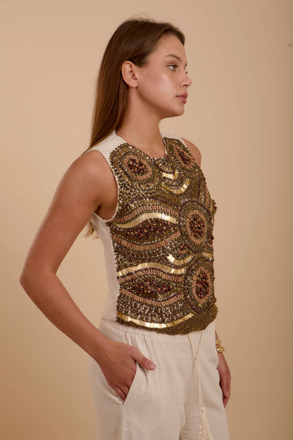 Hand made Embelishement Top