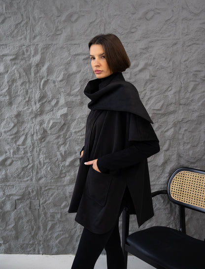 Cozy Shawl Jacket in Black