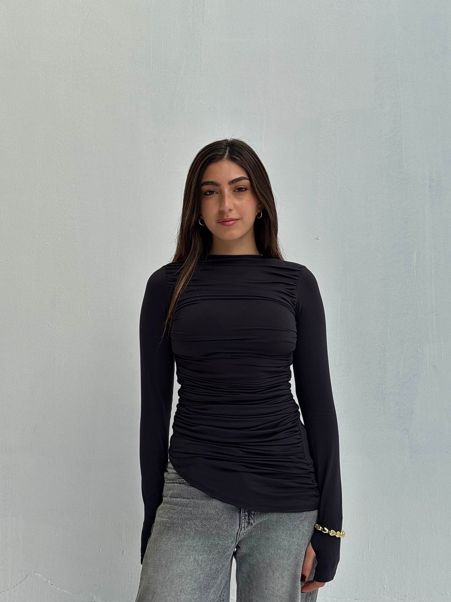 Contour Drape Top - Black