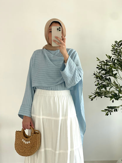 Luna Blouse in baby blue