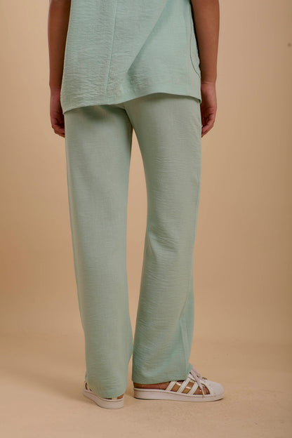 Mint Linen Loose pants