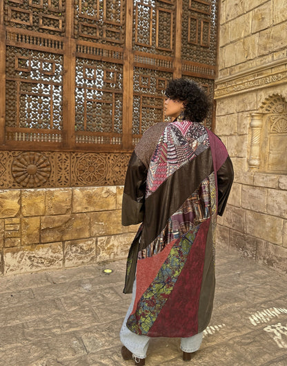 Patched Shawl Kaftan