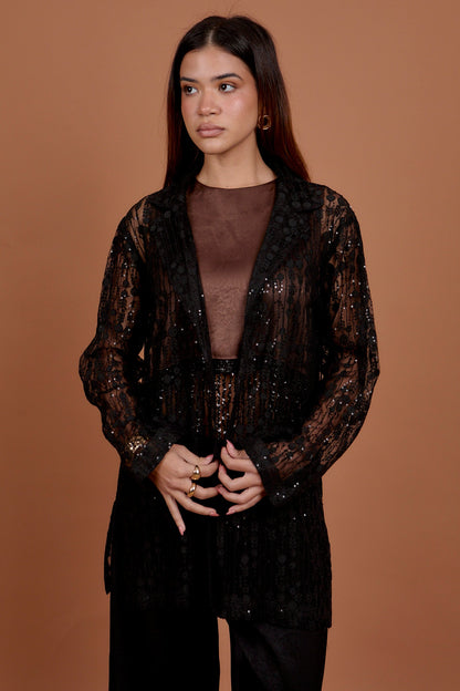 Black Lace Blazer