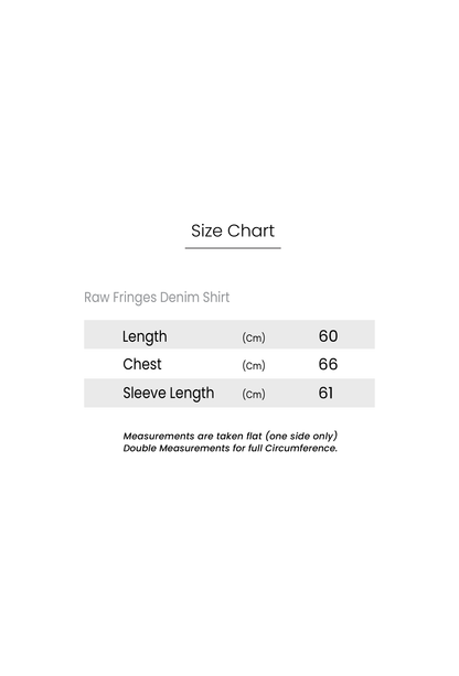 Raw Fringes Denim Shirt - Limited Edition
