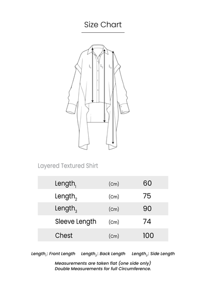 Layered Textured Shirt - Beige