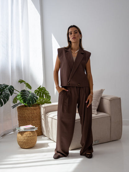 Sandbar Linen Set in Brown