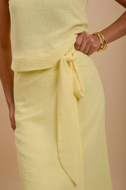 Yellow Wrap skirt