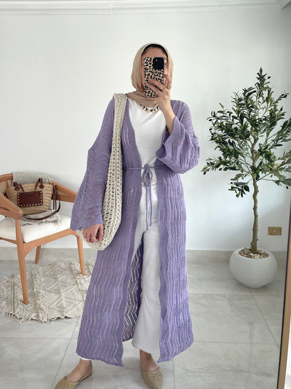KnotWave Cardigan in Lavender