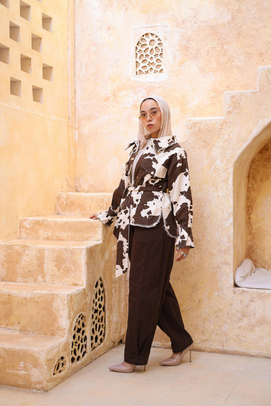 Cow Printed Jacket