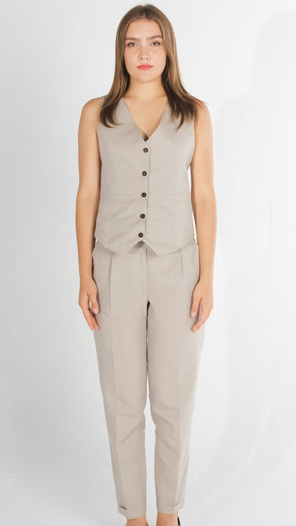 Linen Pants (Beige)