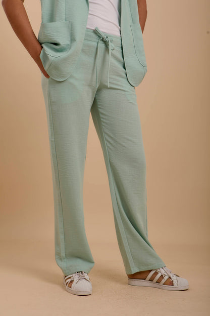 Mint Linen Loose pants